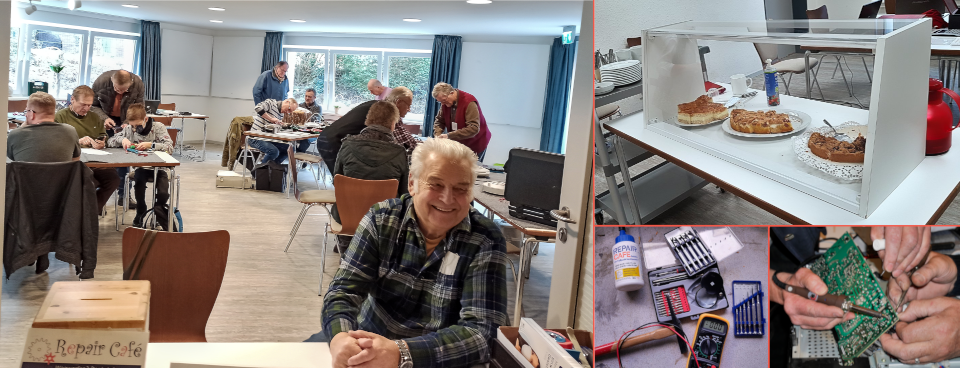 Fotos: Empfang, Kuchentheke, Werkzeuge und Helfende